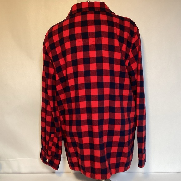 L.L. Bean Women’s Black & Red Flannel Shirt size large - Picture 4 of 12